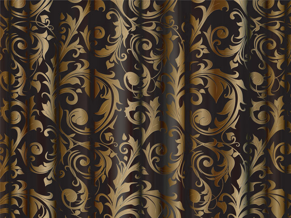 free vector Gold fabric pattern vector